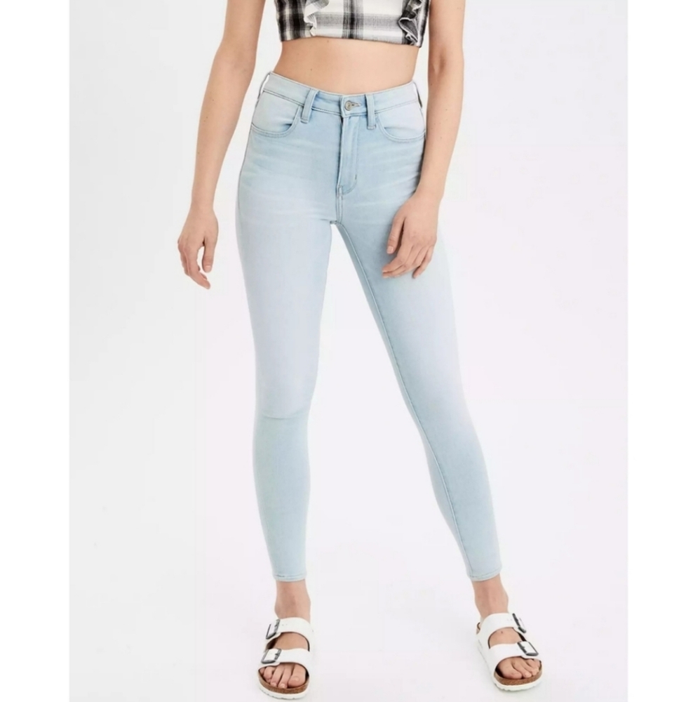 Super high rise jegging iced light indigo